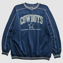 Fanatics Dallas Cowboys Lee Apparel 90s Pullover Sweatshirt Navy Vintage