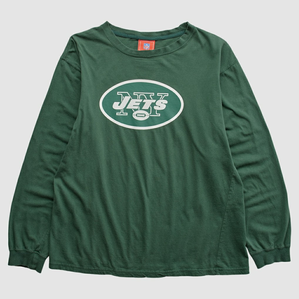 Fanatics New York Jets NFL 2000s Long Sleeve T-shirt Green Vintage