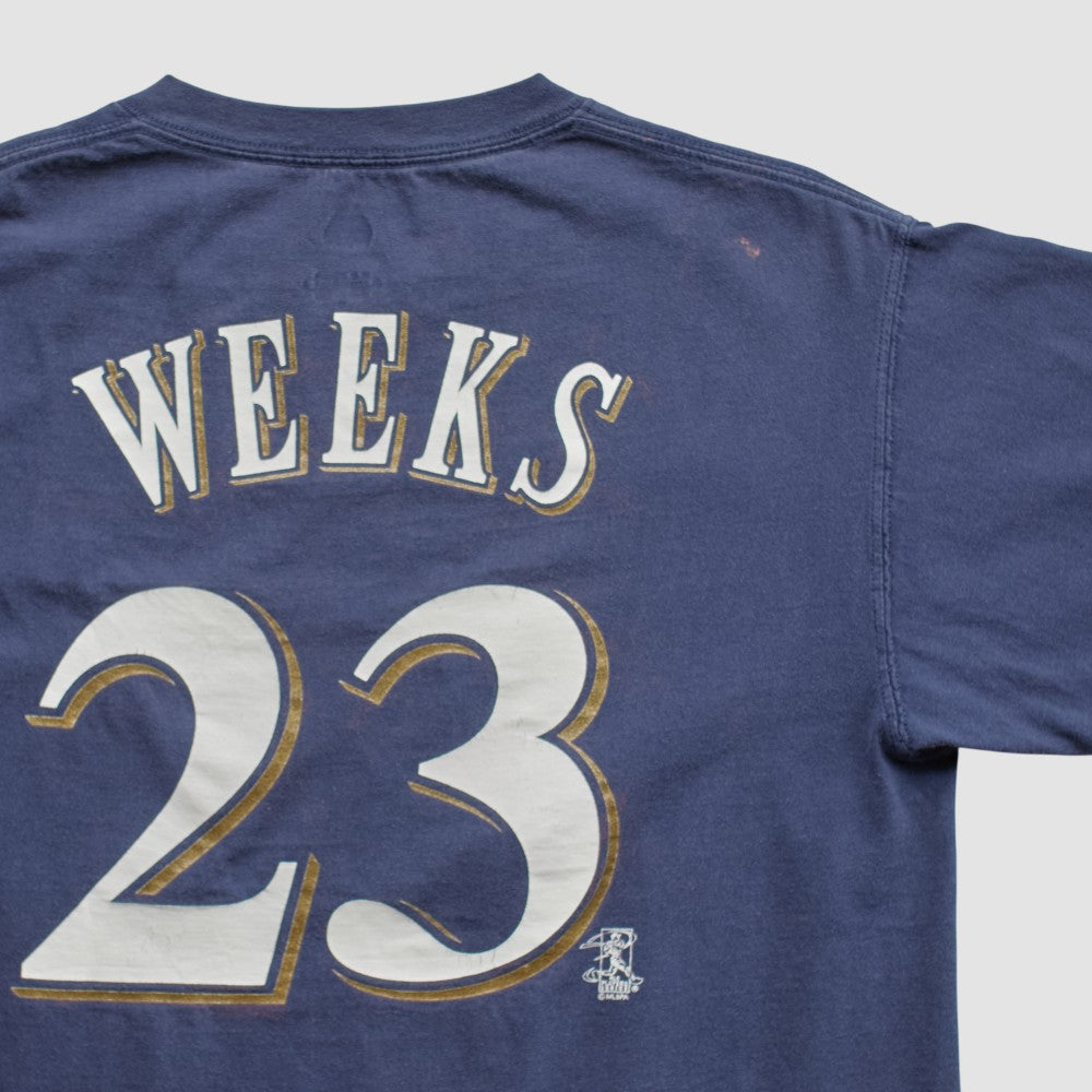 Milwaukee Brewers Majestic 2000s T-shirt - Navy - Vintage - Fanatics on Sale