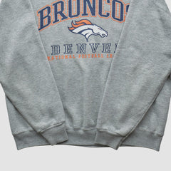 Fanatics Denver Broncos Lee Sport 90s Pullover Sweatshirt Heather Gray Vintage