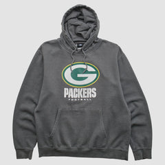 Fanatics Green Bay Packers NFL 2010s Hooded Pullover Sweatshirt Charcoal Vintage