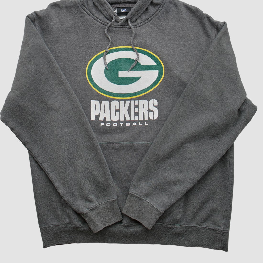 Fanatics Green Bay Packers NFL 2010s Hooded Pullover Sweatshirt Charcoal Vintage