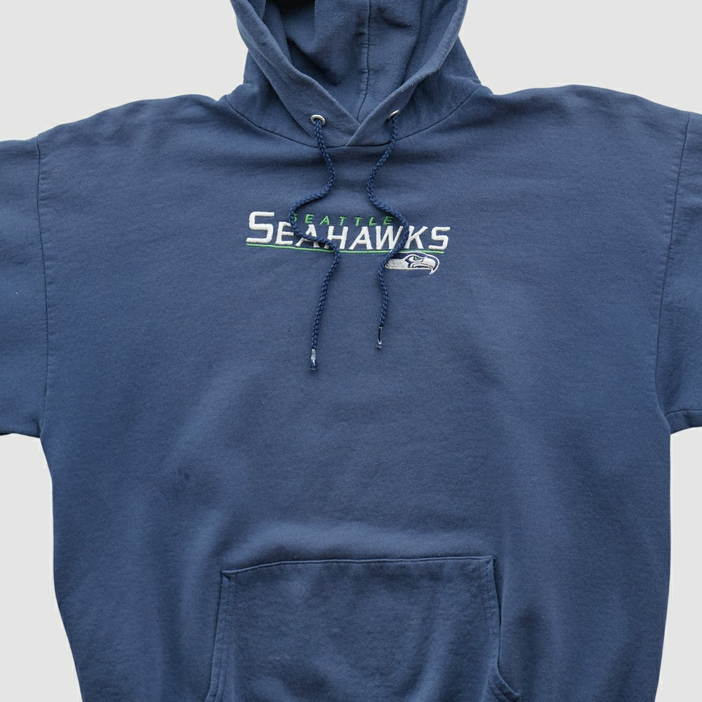Fanatics Seattle Seahawks NFL 2000s Hooded Pullover Sweatshirt Navy Vintage