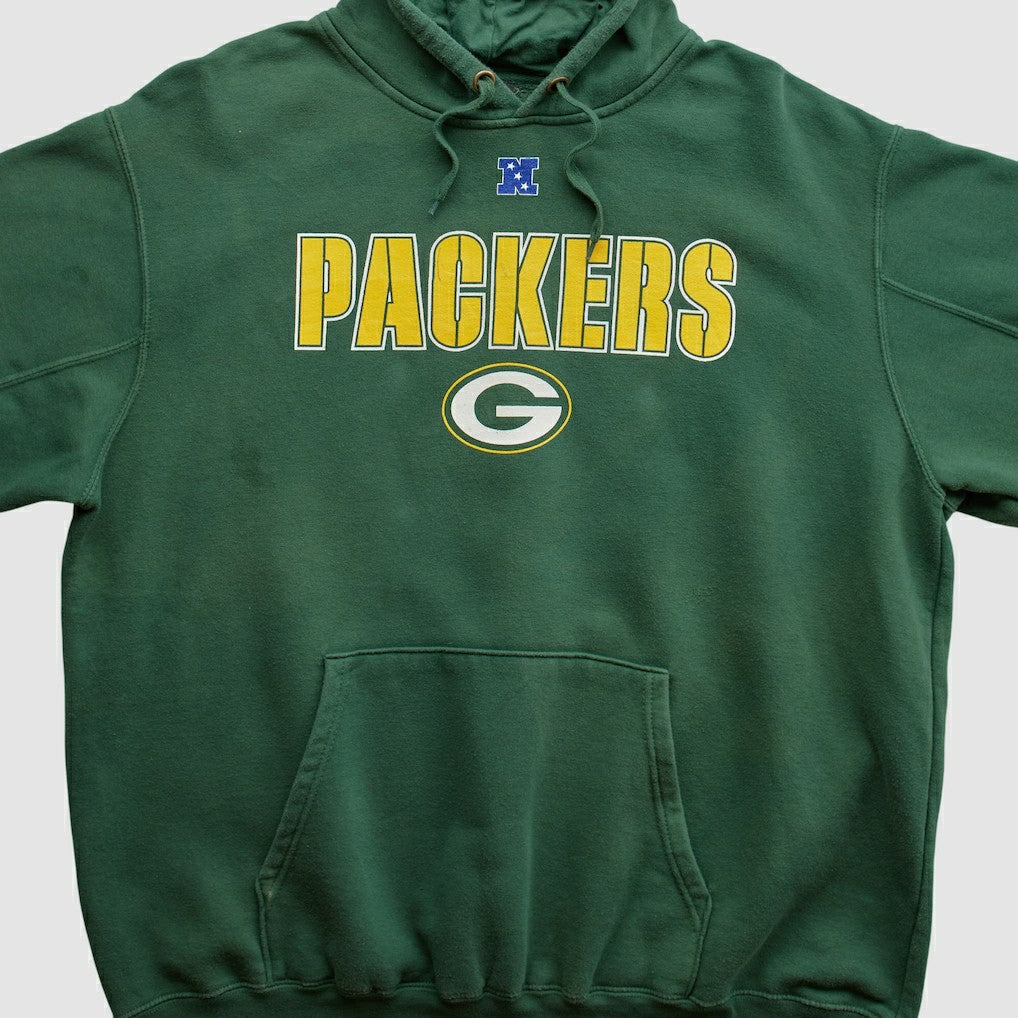 Fanatics Green Bay Packers NFL 2010s Hooded Pullover Sweatshirt Green Vintage