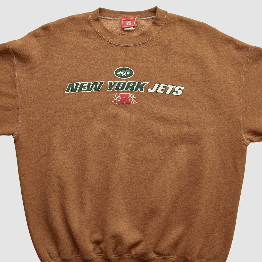 Fanatics New York Jets NFL 2000s Pullover Sweatshirt Brown Vintage