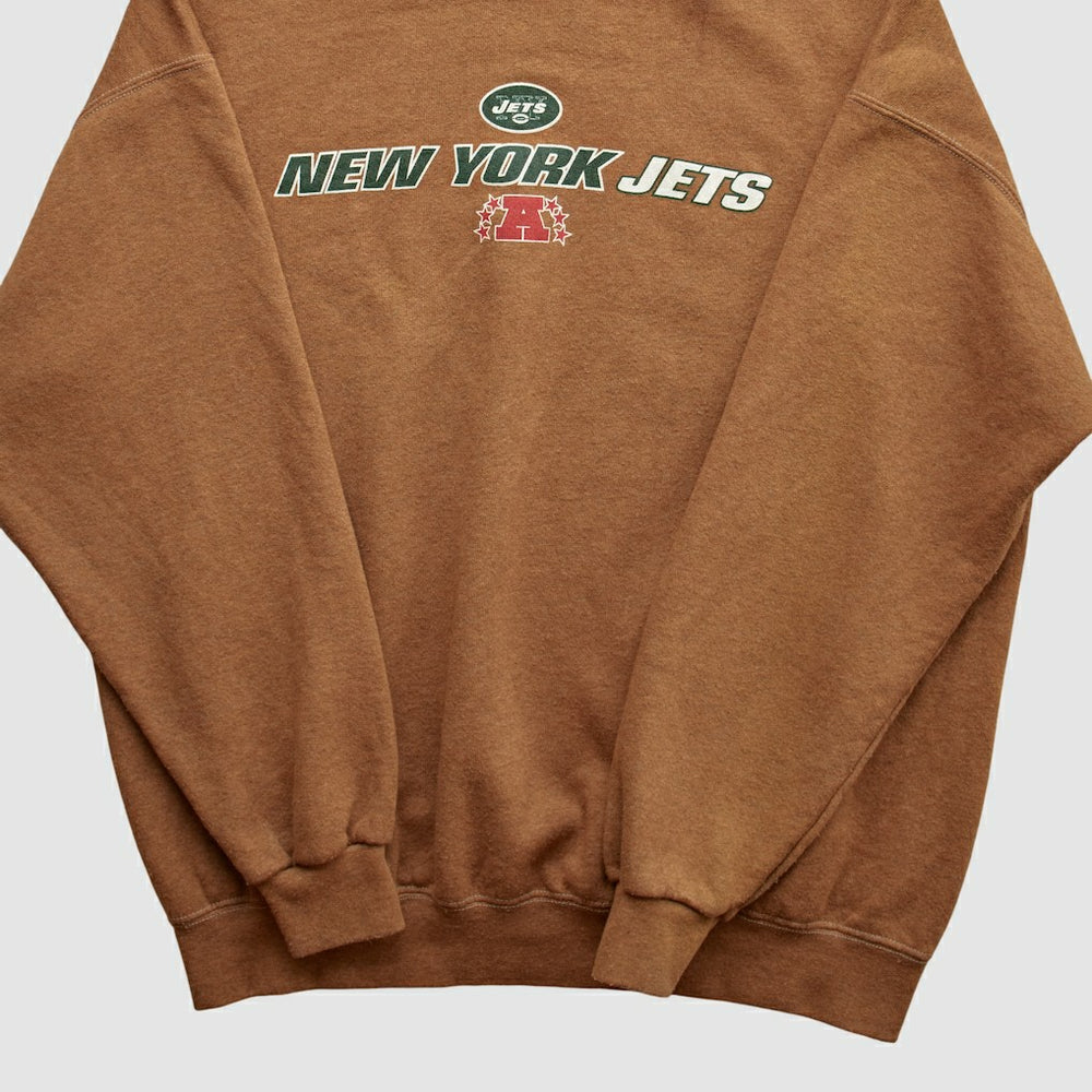 Fanatics New York Jets NFL 2000s Pullover Sweatshirt Brown Vintage