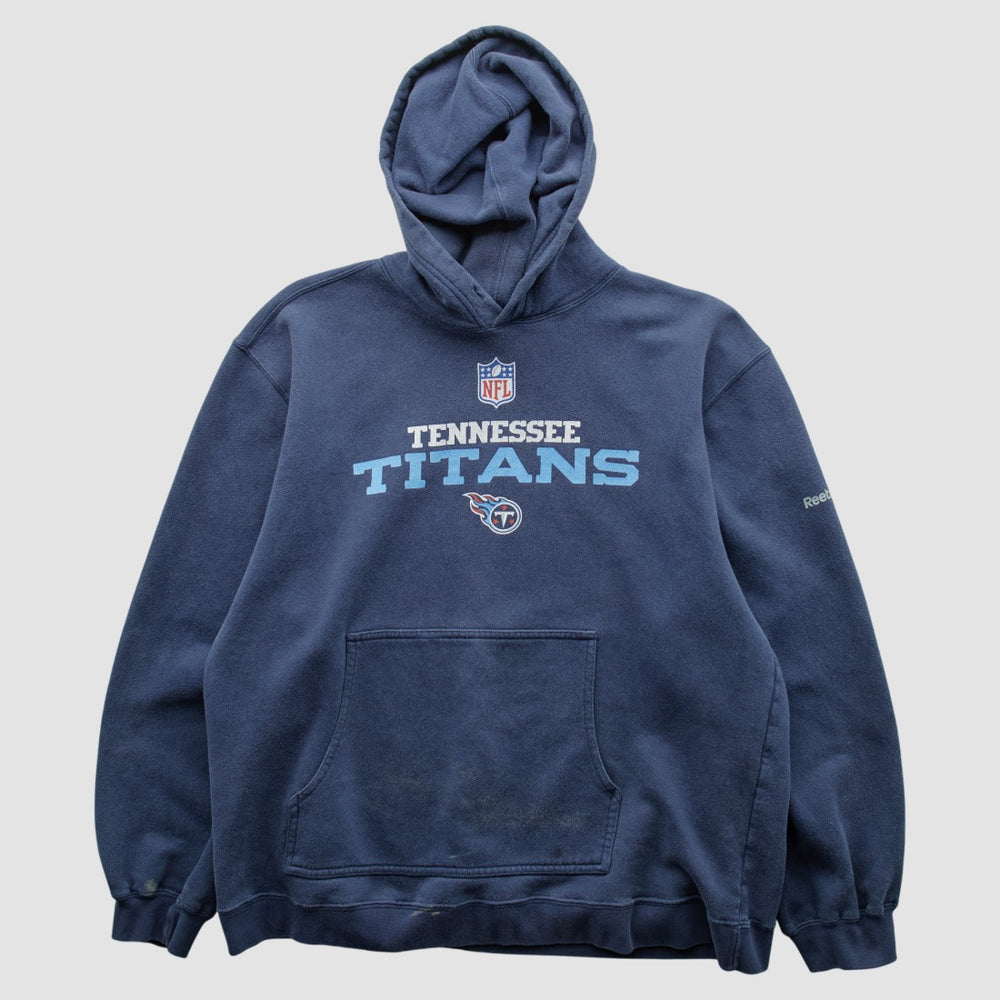 Fanatics Tennessee Titans Reebok 2000s Hooded Pullover Sweatshirt Navy Vintage