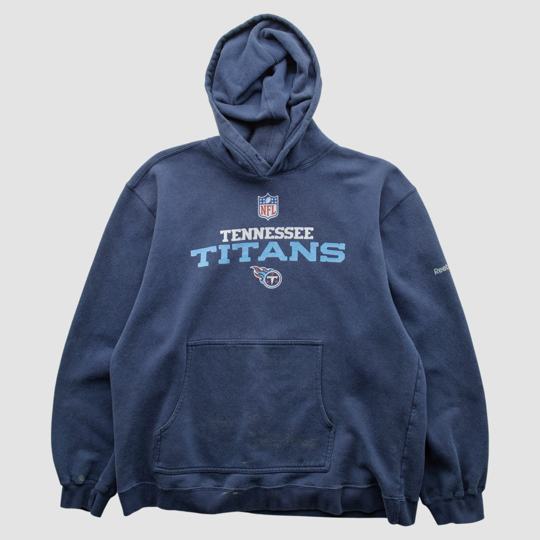 Fanatics Tennessee Titans Reebok 2000s Hooded Pullover Sweatshirt Navy Vintage