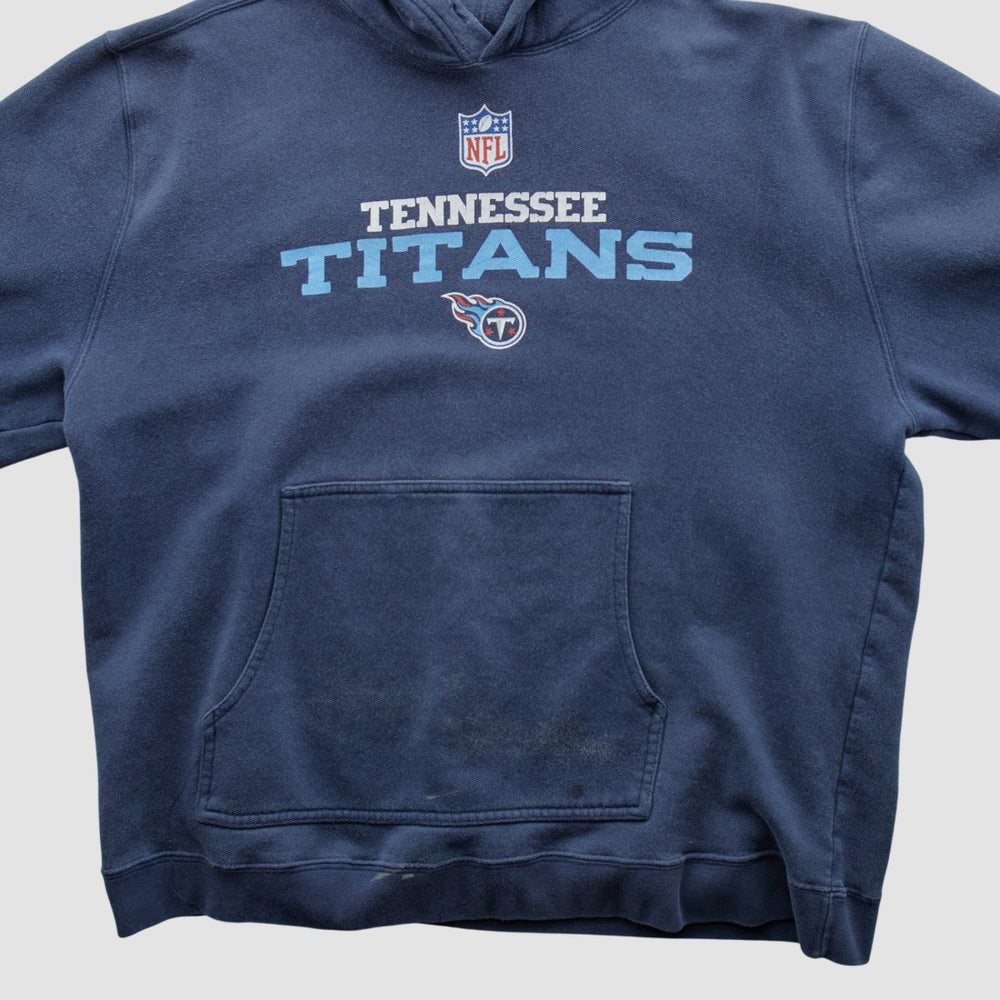 Fanatics Tennessee Titans Reebok 2000s Hooded Pullover Sweatshirt Navy Vintage