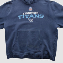 Fanatics Tennessee Titans Reebok 2000s Hooded Pullover Sweatshirt Navy Vintage
