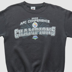 Fanatics Pittsburgh Steelers NFL 2008 Pullover Sweatshirt Charcoal Vintage