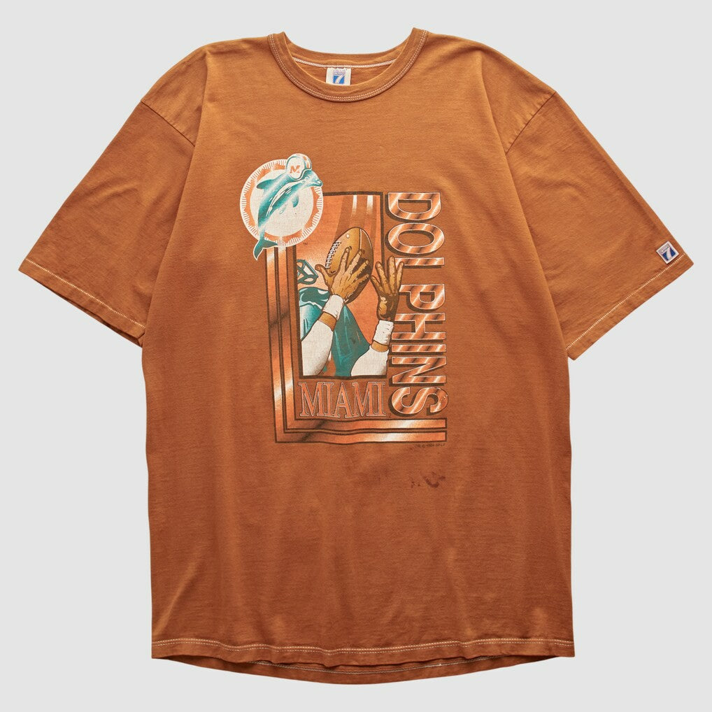 Fanatics Miami Dolphins Logo 7 90s T-shirt Orange Vintage