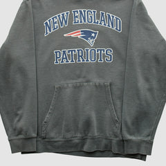 Fanatics New England Patriots Majestic 2010s Hooded Pullover Sweatshirt Gray Vintage