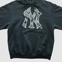 New York Yankees Genuine Merchandise 2010s Hooded Pullover Sweatshirt - Black - XVintage - Fanatics Sale