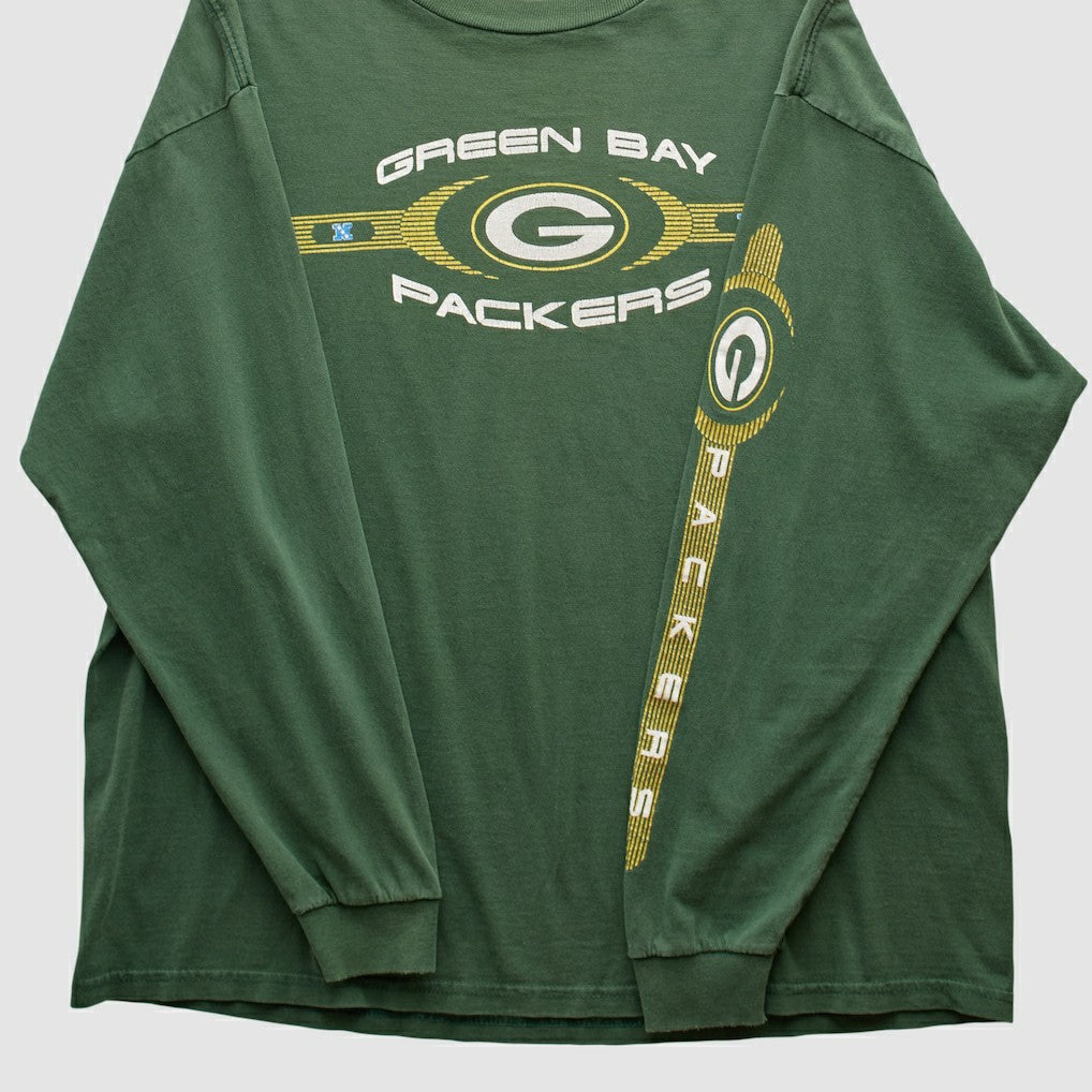 Fanatics Green Bay Packers 2000s Long Sleeve T-shirt Green Vintage