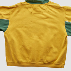 Fanatics Green Bay Packers Reebok 2000s Hooded Pullover Sweatshirt Yellow Vintage