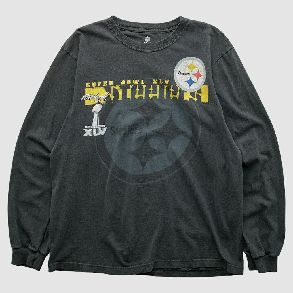 Fanatics Pittsburgh Steelers NFL 2011 Long Sleeve T-shirt Charcoal Vintage