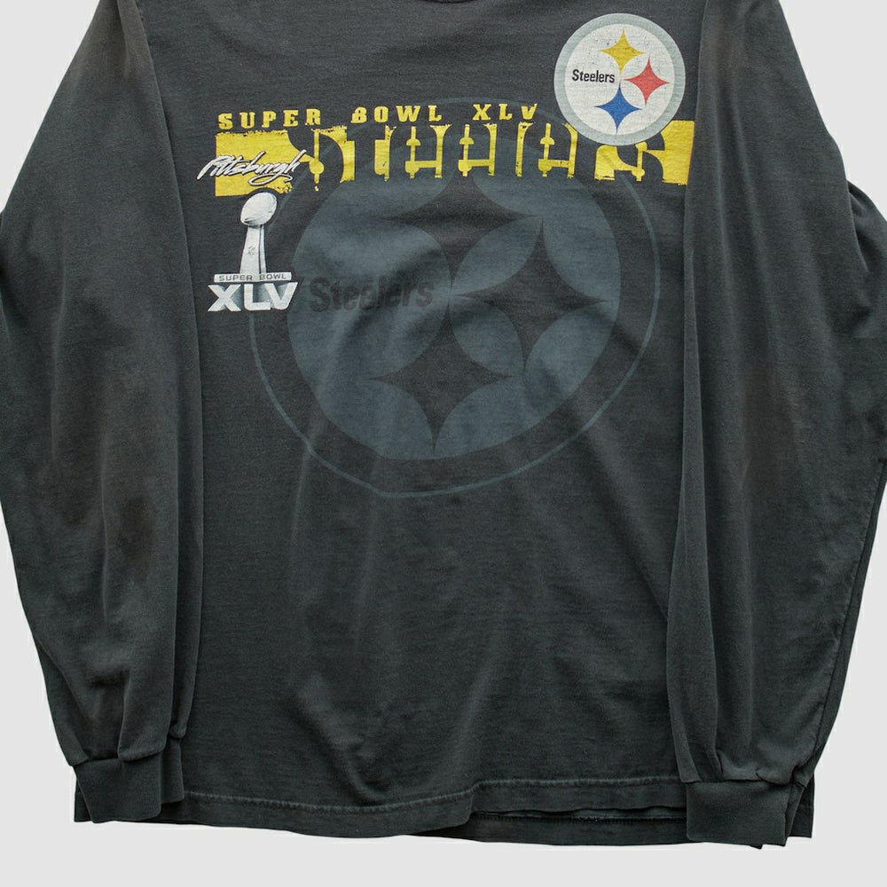 Fanatics Pittsburgh Steelers NFL 2011 Long Sleeve T-shirt Charcoal Vintage