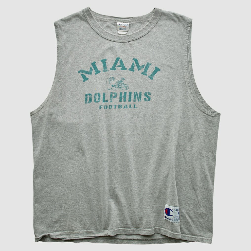 Fanatics Miami Dolphins Champion 2000s Tank Heather Gray Vintage