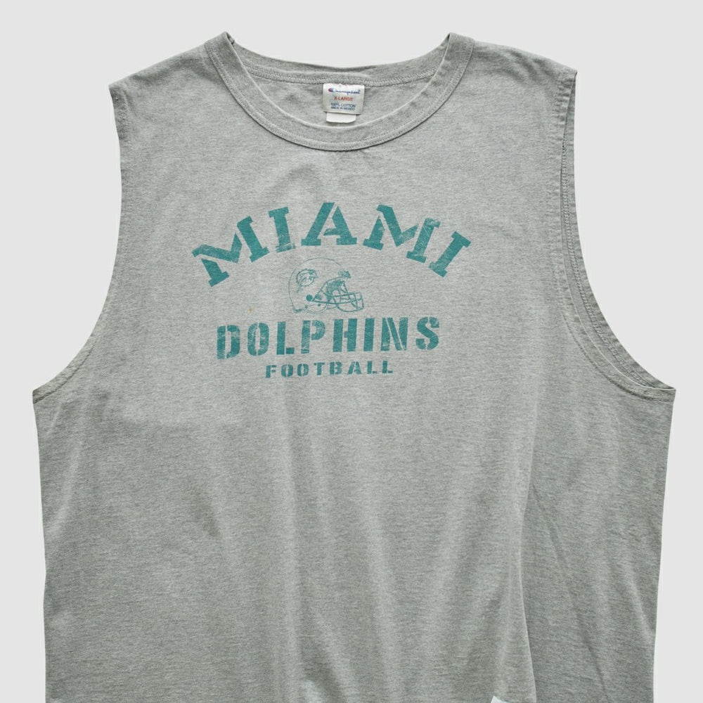 Fanatics Miami Dolphins Champion 2000s Tank Heather Gray Vintage
