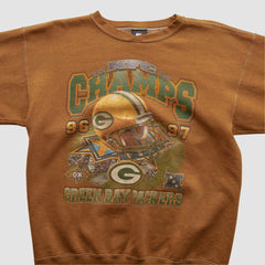 Fanatics Green Bay Packers Starter 1997 Pullover Sweatshirt Brown Vintage