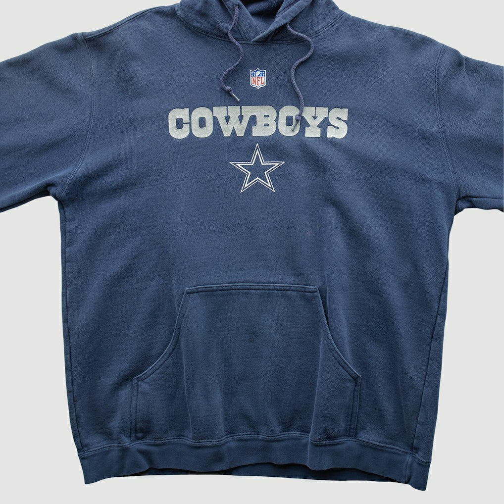 Fanatics Dallas Cowboys Reebok 2000s Hooded Pullover Sweatshirt Navy Vintage