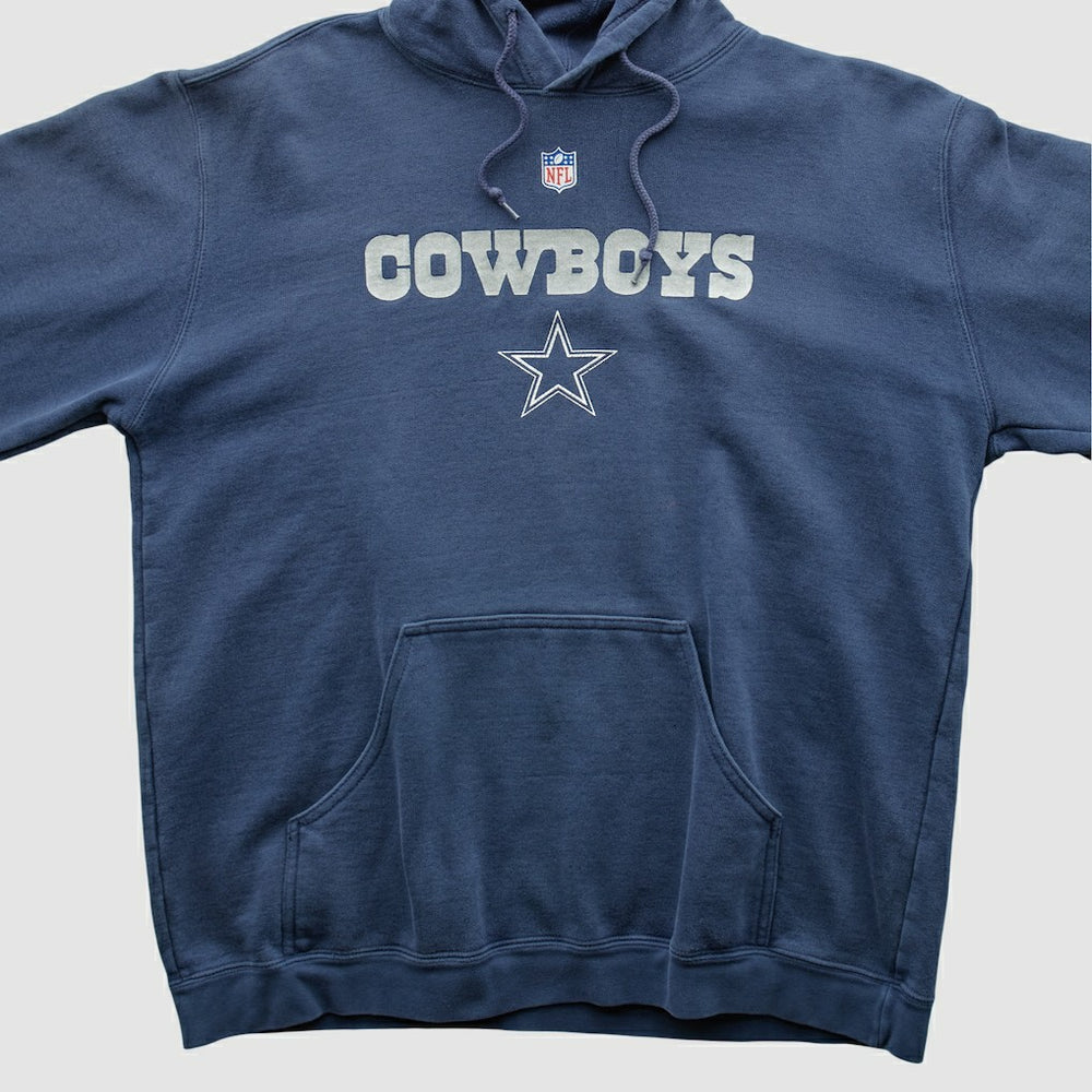 Fanatics Dallas Cowboys Reebok 2000s Hooded Pullover Sweatshirt Navy Vintage