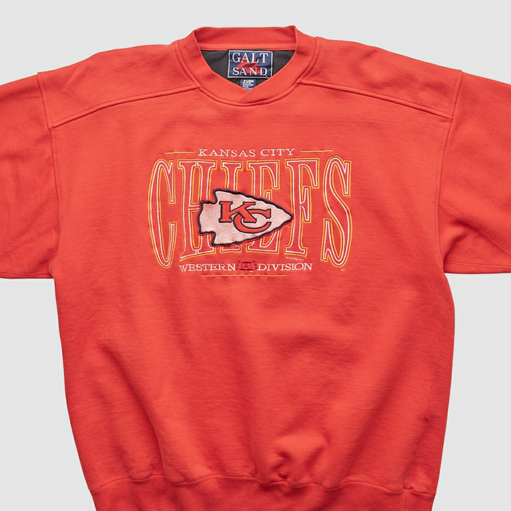 Fanatics Kansas City Chiefs Galt Sand 90s Pullover Sweatshirt Red Vintage