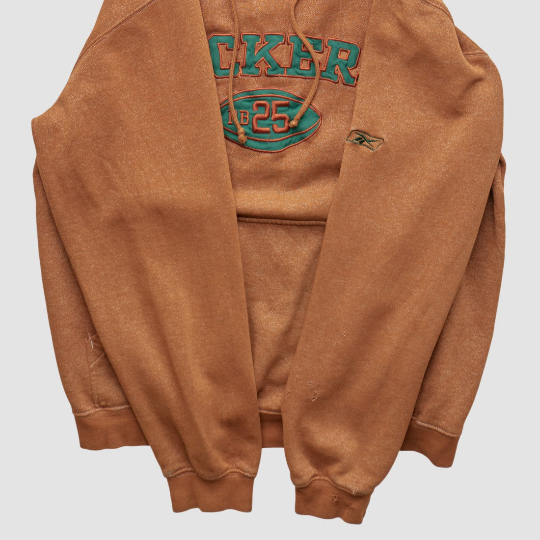 Fanatics Green Bay Packers Reebok 2010s Hooded Pullover Sweatshirt Brown Vintage