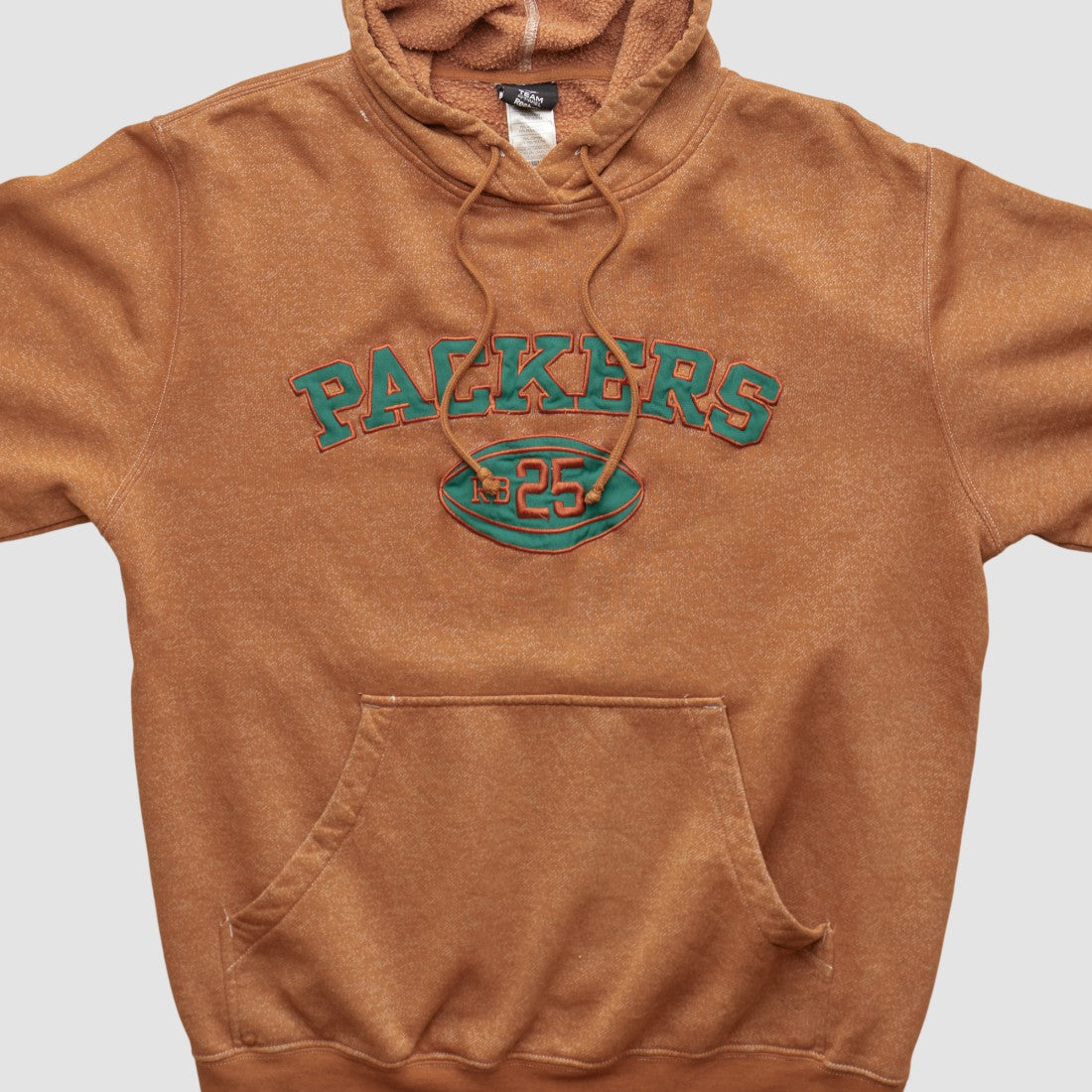 Fanatics Green Bay Packers Reebok 2010s Hooded Pullover Sweatshirt Brown Vintage