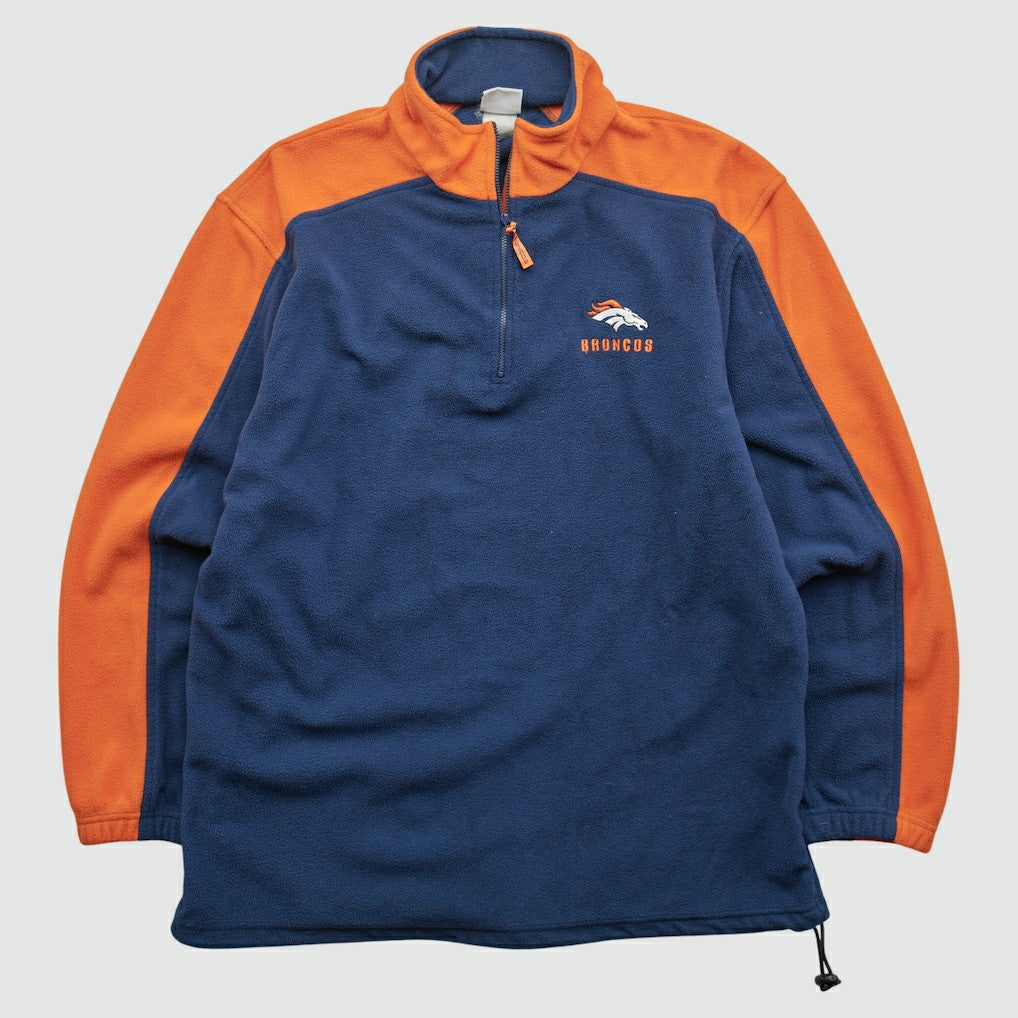 Fanatics Denver Broncos NFL 2000s 1/4 Zip Sweatshirt Navy Vintage