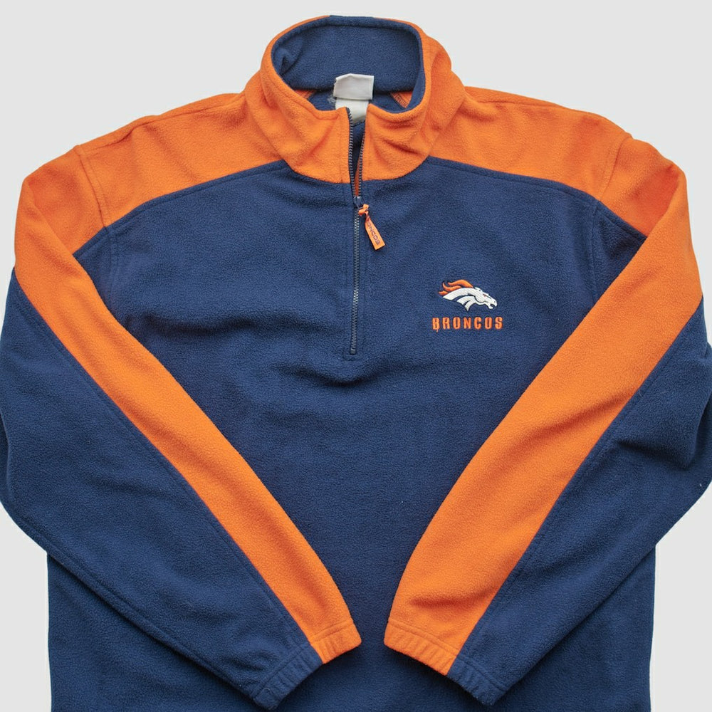 Fanatics Denver Broncos NFL 2000s 1/4 Zip Sweatshirt Navy Vintage