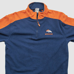 Fanatics Denver Broncos NFL 2000s 1/4 Zip Sweatshirt Navy Vintage