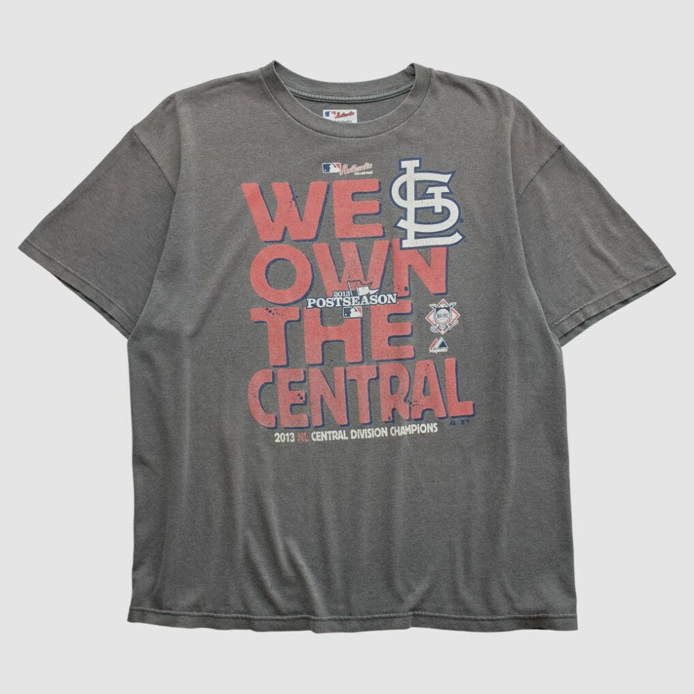 St. Louis Cardinals Majestic 2013 T-shirt - Dark Heather Gray - XVintage - Fanatics Discount