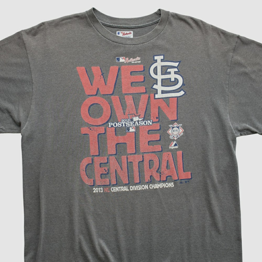St. Louis Cardinals Majestic 2013 T-shirt - Dark Heather Gray - XVintage - Fanatics Discount
