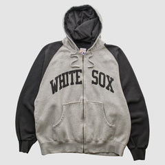 Chicago White Sox Majestic 2000s Hooded Full Zip Sweatshirt - Heather Gray - Vintage - Fanatics on Sale