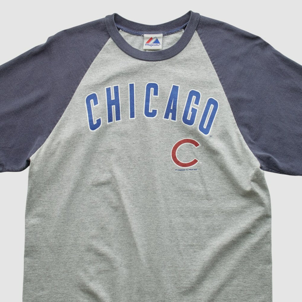 Chicago Cubs Majestic 2000s T-shirt - Heather Gray - Vintage - Fanatics Sale
