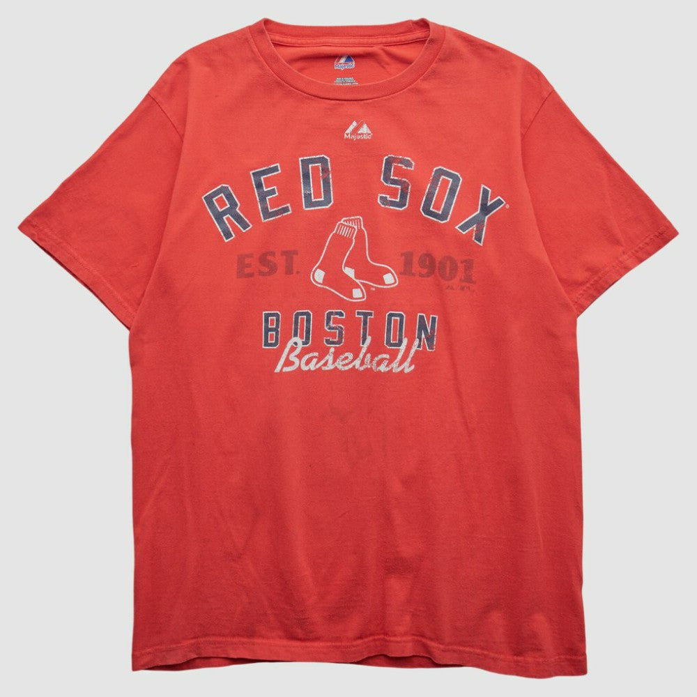 Boston Red Sox Majestic 2010s T-shirt - Red - Vintage - Fanatics Discount