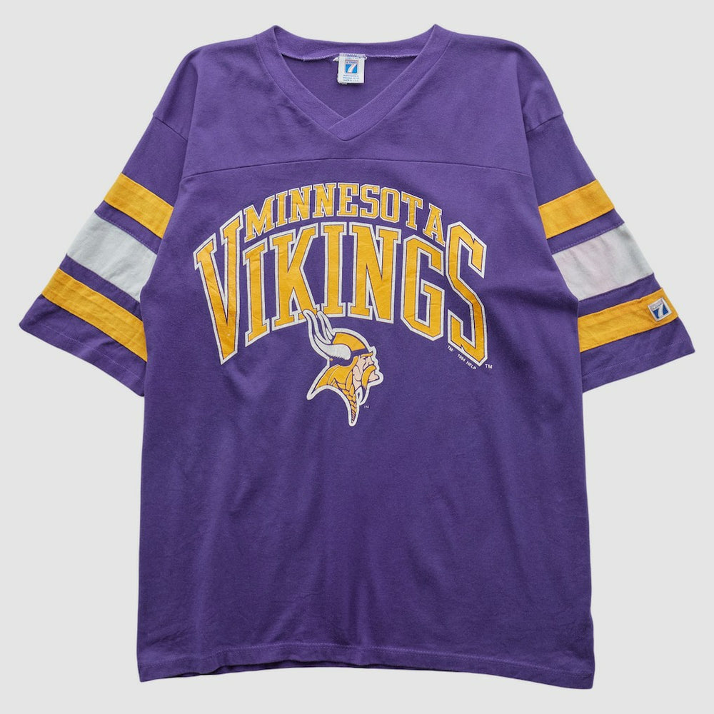 Fanatics Minnesota Vikings Logo 7 90s T-shirt Purple Vintage