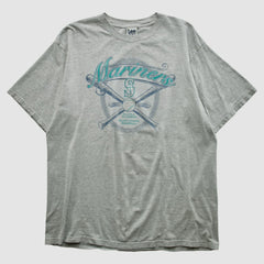 Seattle Mariners Lee Apparel 2001 T-shirt - Heather Gray - Vintage - Fanatics Sale