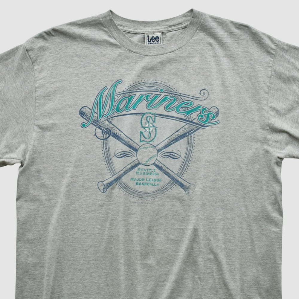 Seattle Mariners Lee Apparel 2001 T-shirt - Heather Gray - Vintage - Fanatics Sale