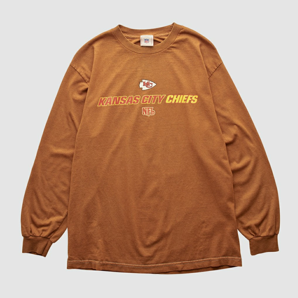 Fanatics Kansas City Chiefs NFL 2000s Long Sleeve T-shirt Brown Vintage