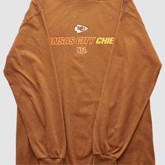 Fanatics Kansas City Chiefs NFL 2000s Long Sleeve T-shirt Brown Vintage