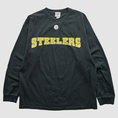 Fanatics Pittsburgh Steelers NFL 2000s Long Sleeve T-shirt Black Vintage