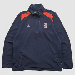 Boston Red Sox Adidas 2010s 1/4 Zip Sweatshirt - Navy - XVintage - Fanatics Online