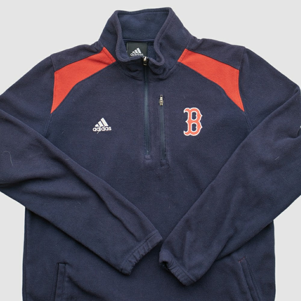 Boston Red Sox Adidas 2010s 1/4 Zip Sweatshirt - Navy - XVintage - Fanatics Online