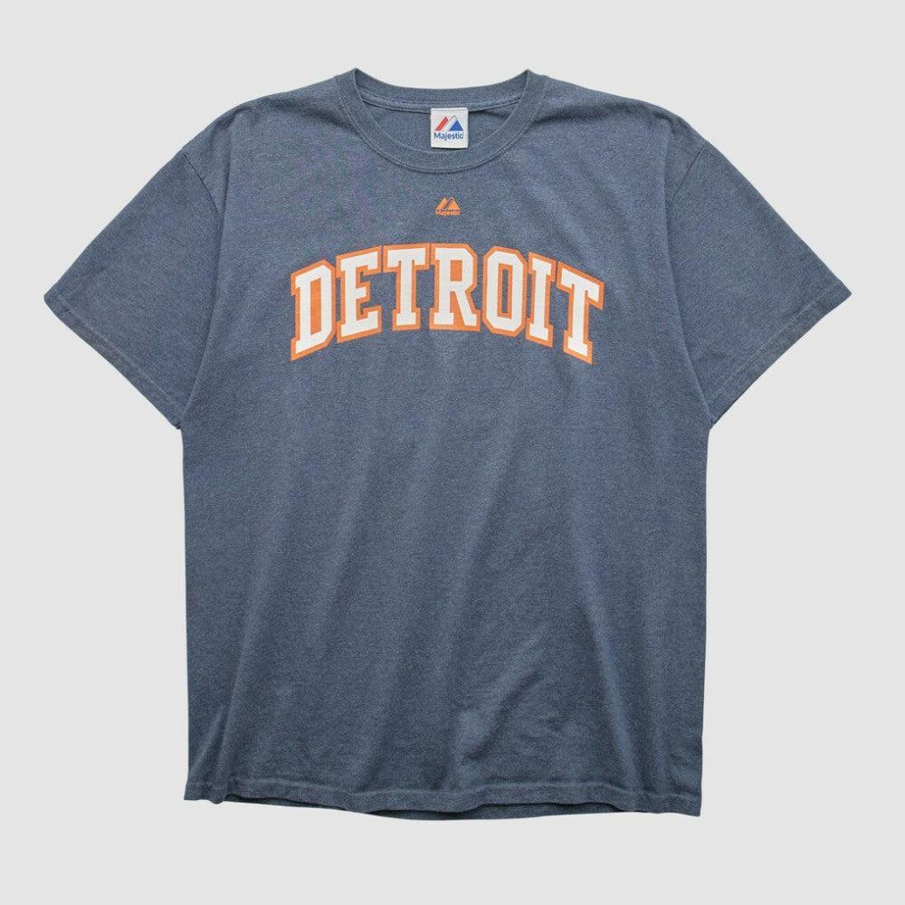 Detroit Tigers Majestic 2010s T-shirt - Blue - Vintage - Fanatics on Sale