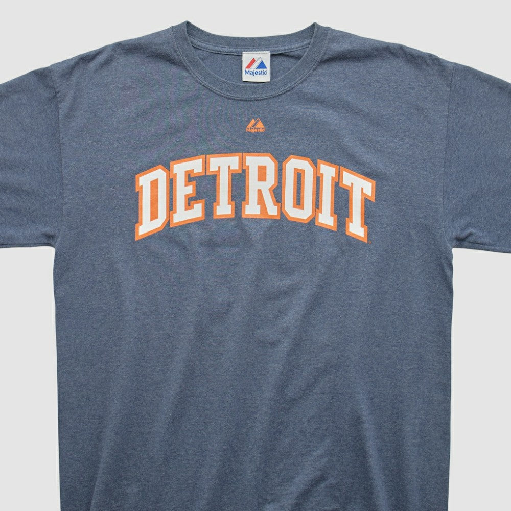 Detroit Tigers Majestic 2010s T-shirt - Blue - Vintage - Fanatics on Sale