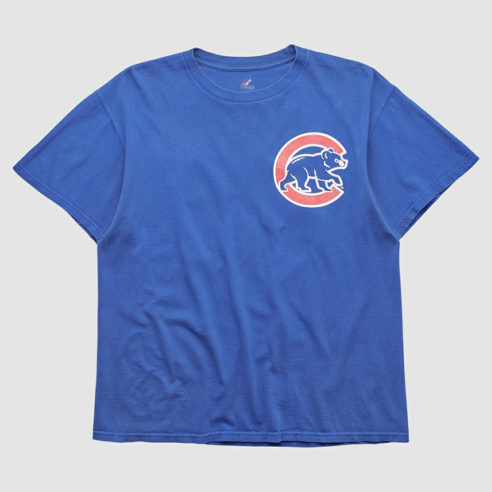 Chicago Cubs Majestic 2010s T-shirt - Blue - Vintage - Fanatics on Sale