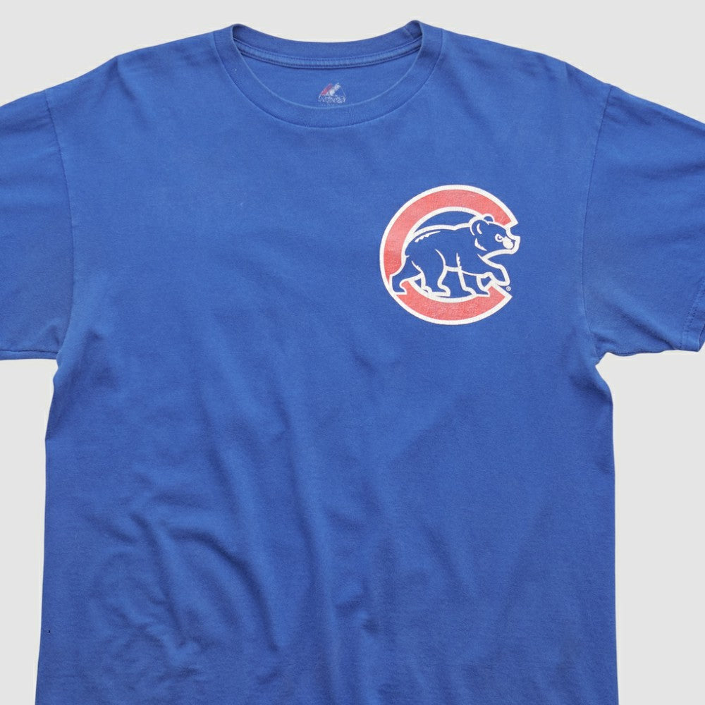 Chicago Cubs Majestic 2010s T-shirt - Blue - Vintage - Fanatics on Sale